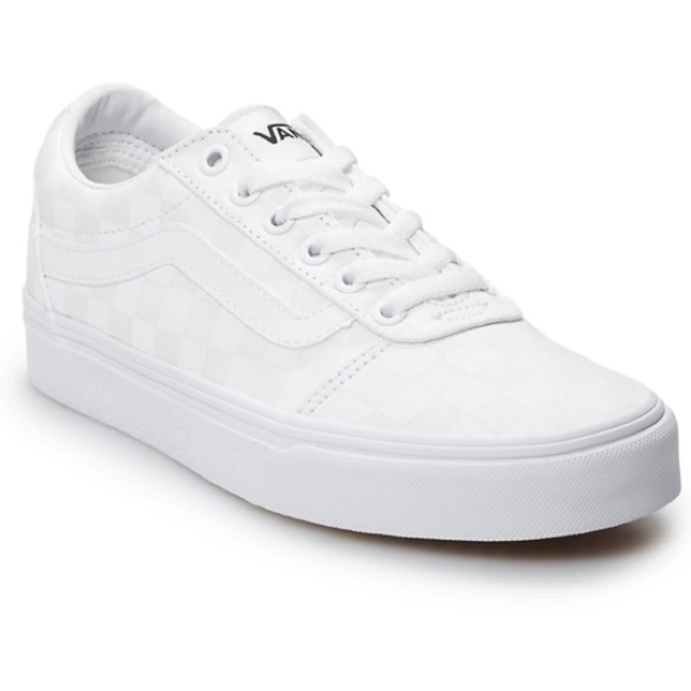 White Checkered Vans Old Skool
